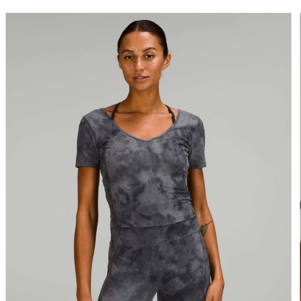 Lululemon Align T-Shirt Diamond Dye Pitch Grey Graphite Grey